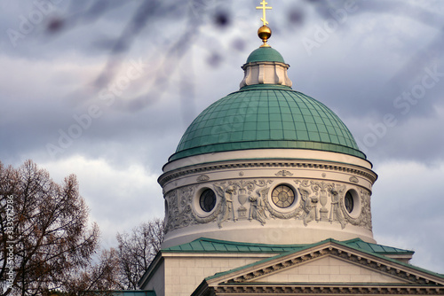 Architecture of Archangelskoye park in Moscow region, Russia. photo