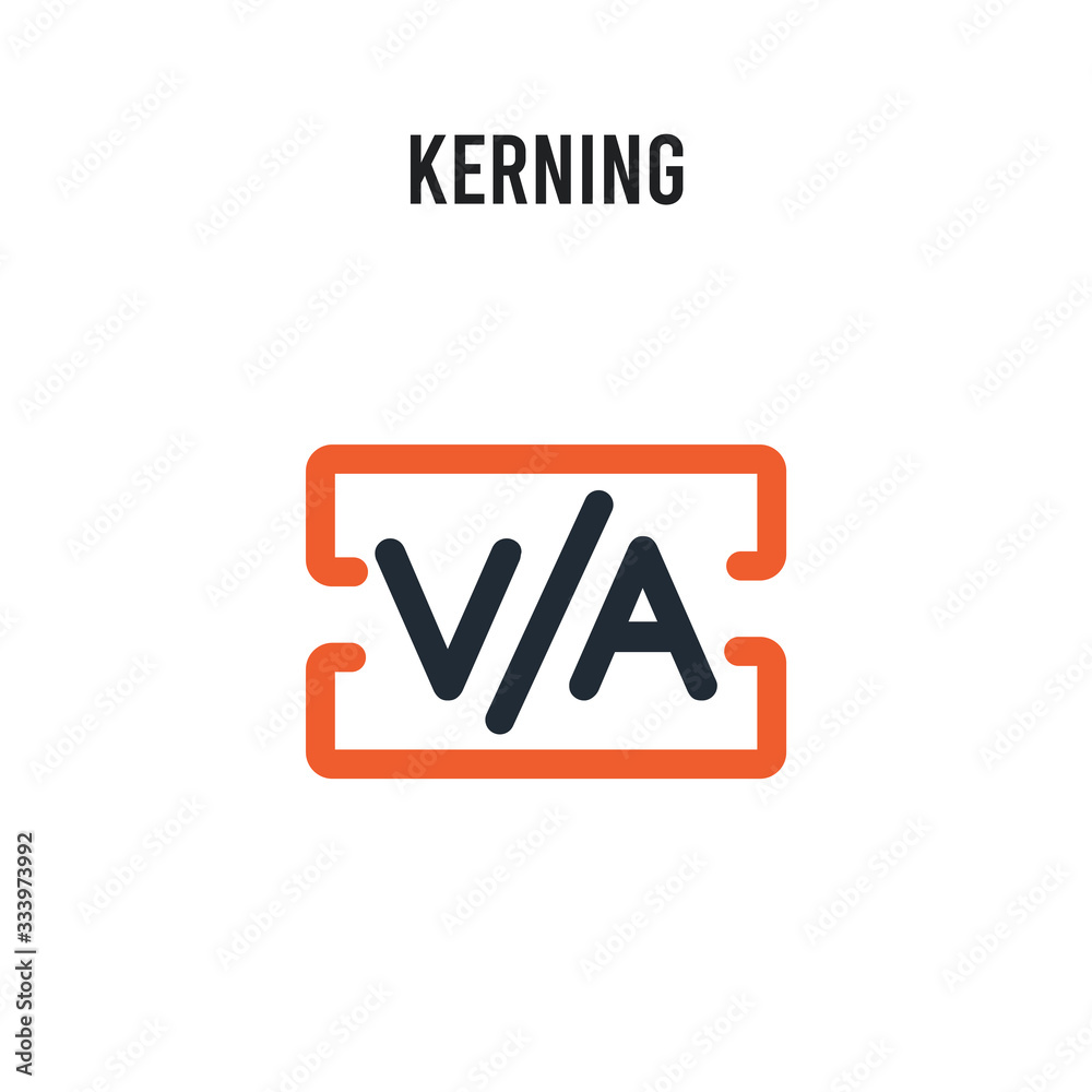 Kerning vector icon on white background. Red and black colored Kerning icon. Simple element illustration sign symbol EPS Kerning vector icon on white background. Red and black colored Kerning icon. Simple element illustration sign symbol EPS