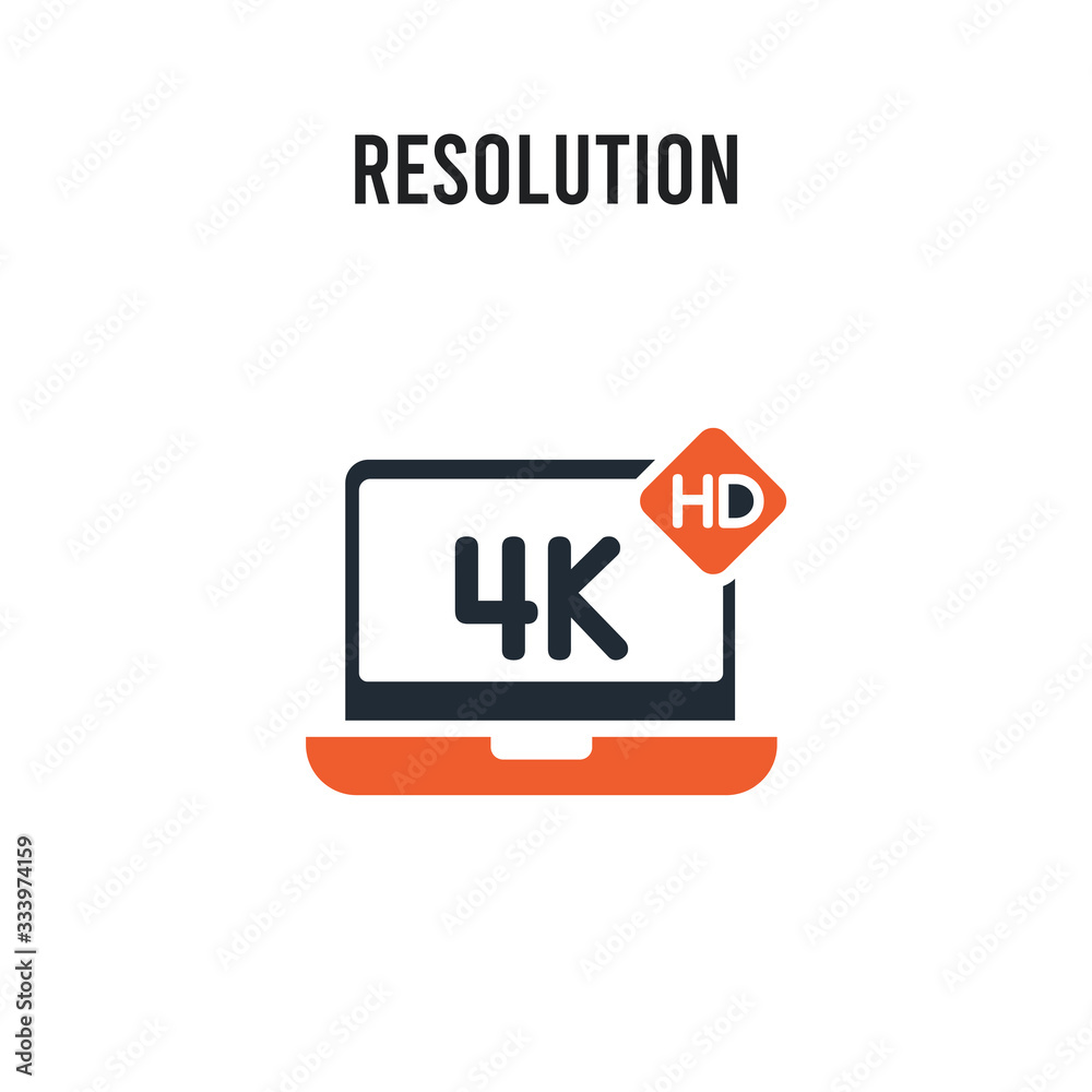 Resolution vector icon on white background. Red and black colored Resolution icon. Simple element illustration sign symbol EPS Resolution vector icon on white background. Red and black colored Resolution icon. Simple element illustration sign symbol EPS