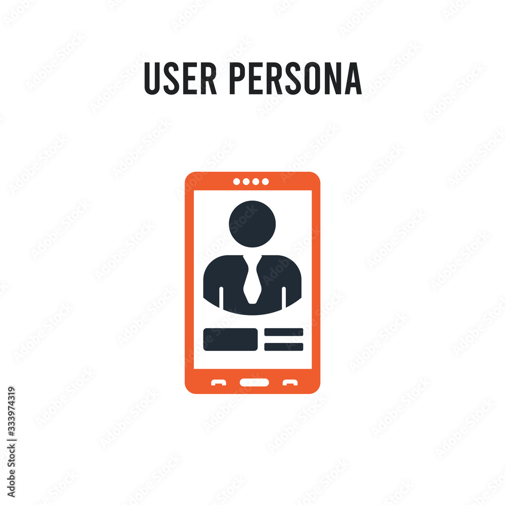 User Persona vector icon on white background. Red and black colored User Persona icon. Simple element illustration sign symbol EPS User Persona vector icon on white background. Red and black colored User Persona icon. Simple element illustration sign symbol EPS