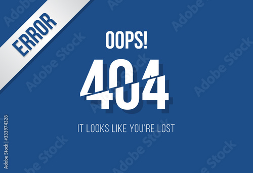 404 Error, Page not found template, Website maintenance error