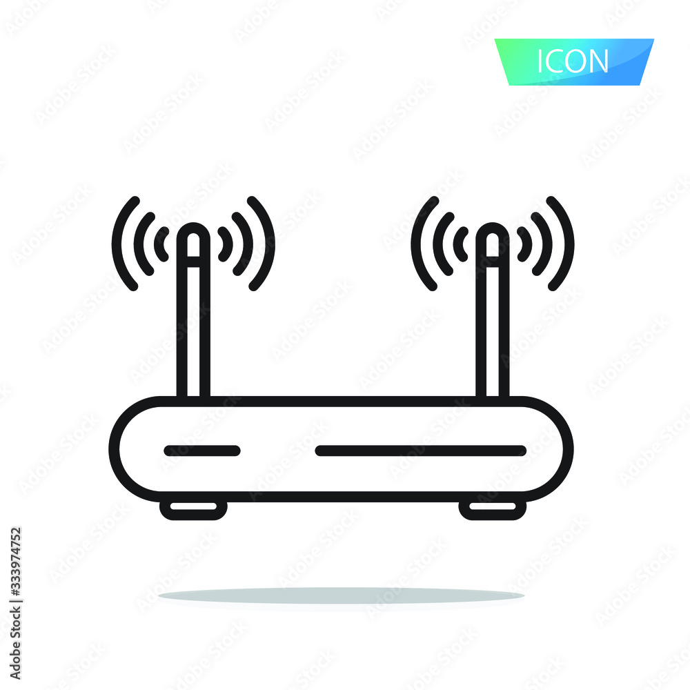 router icon isolated on white background. router icon isolated on white background.