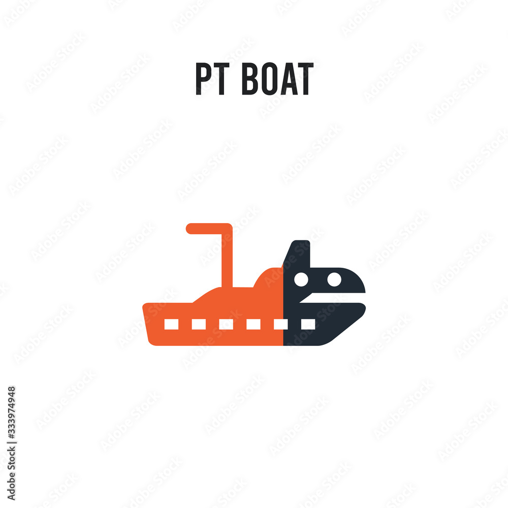 PT boat vector icon on white background. Red and black colored PT boat icon. Simple element illustration sign symbol EPS PT boat vector icon on white background. Red and black colored PT boat icon. Simple element illustration sign symbol EPS