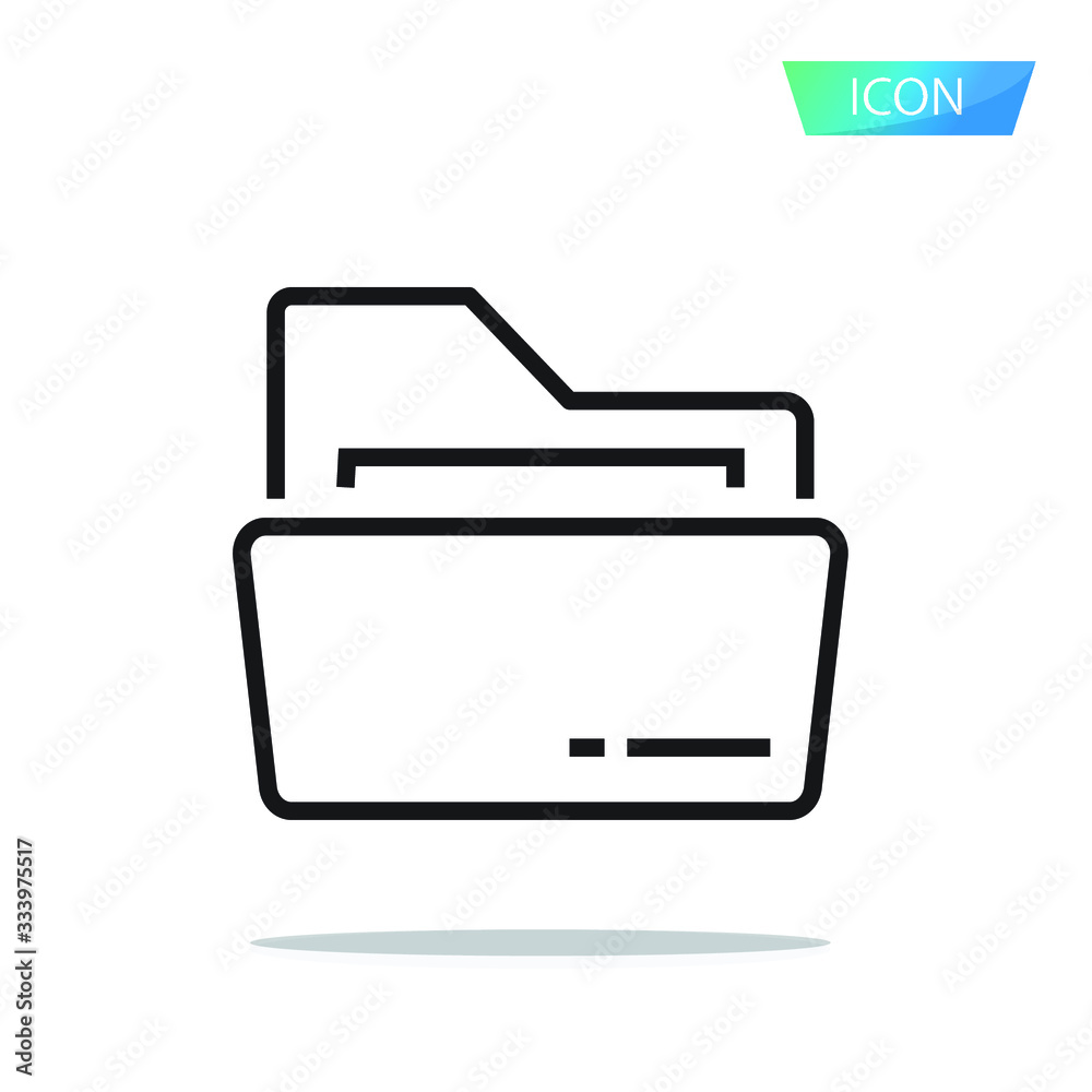 Folder icon isolated on white background. Folder icon isolated on white background.