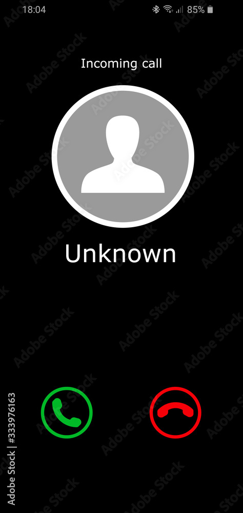 mobile phone screen template with incoming call from unknown number mobile phone screen template with incoming call from unknown number