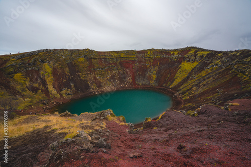 Photo View of Crater Lake in Iceland