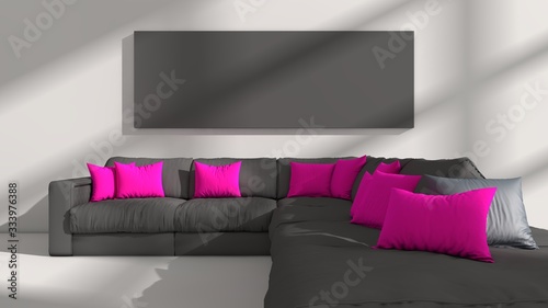 3D illustration of interior design