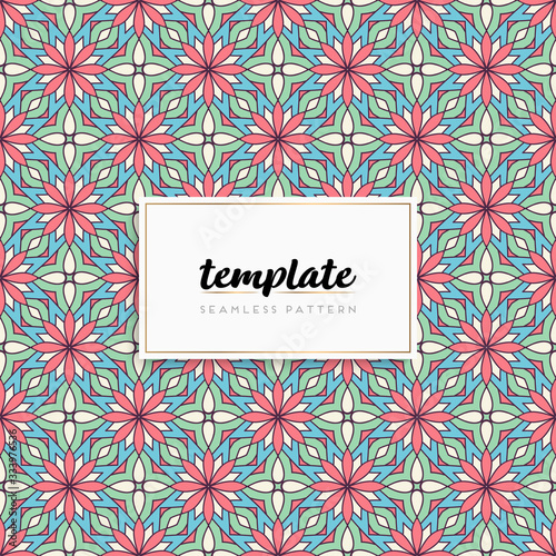 Colorful mandala seamless pattern vector