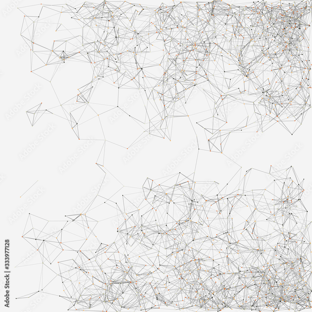 Network Mesh Random Procedural Art background illustration