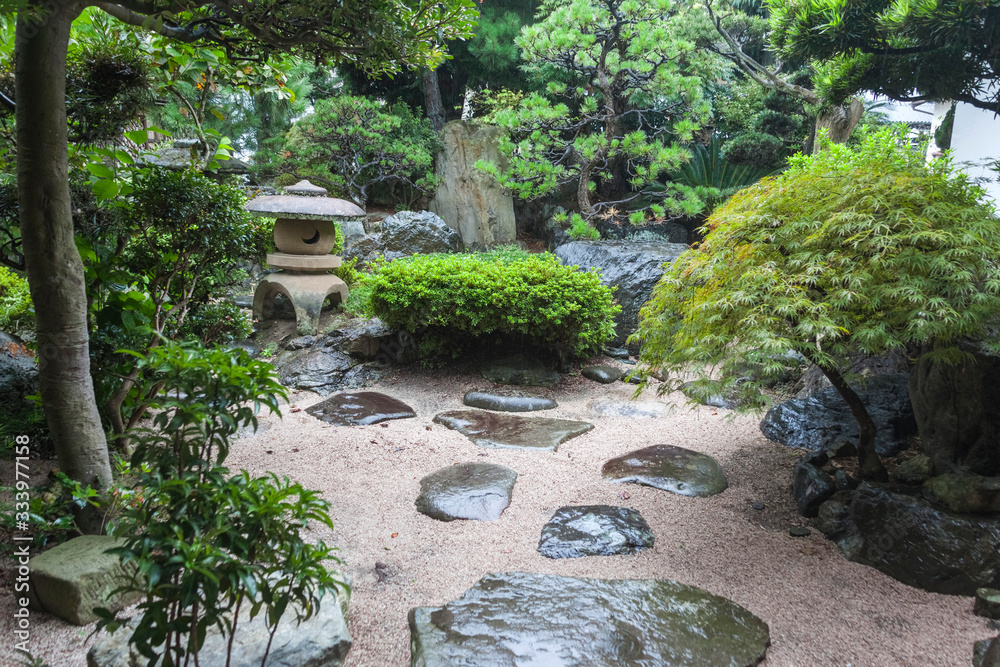 Japanese courtyard garden of a Japanese house