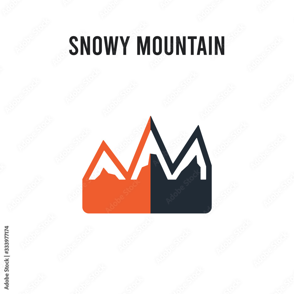 snowy Mountain vector icon on white background. Red and black colored snowy Mountain icon. Simple element illustration sign symbol EPS snowy Mountain vector icon on white background. Red and black colored snowy Mountain icon. Simple element illustration sign symbol EPS