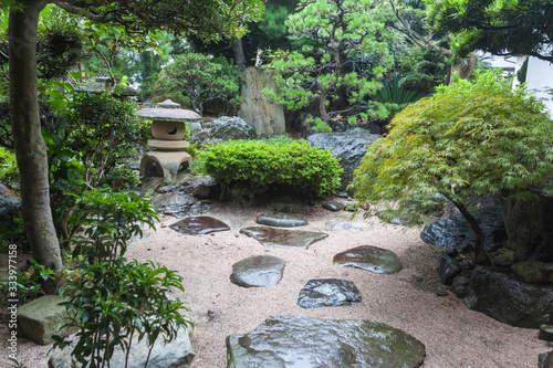 Japanese courtyard garden of a Japanese house