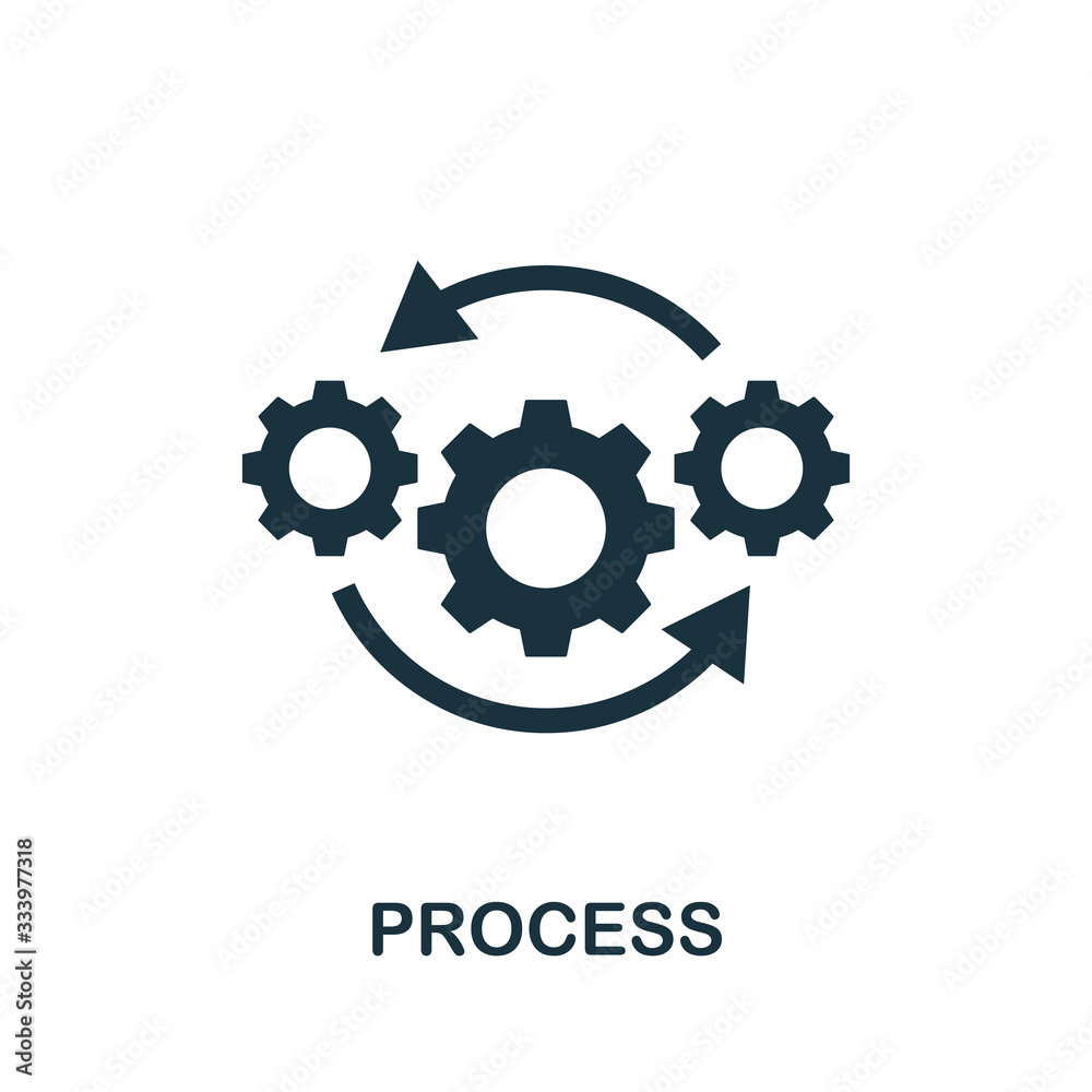 Process icon. Simple element from audit collection. Filled Process icon for templates, infographics and more - obrazy, fototapety, plakaty 