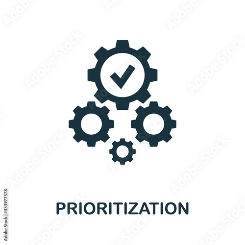 Prioritization icon. Simple element from business intelligence collection. Filled Prioritization icon for templates, infographics and more