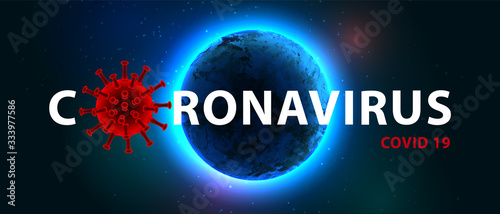 China pathogen respiratory influenza covid virus cells. New official name for Coronavirus disease named COVID-19. Coronavirus. Vector illustration.