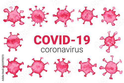 Covid-19 Coronavirus concept isolated on white background