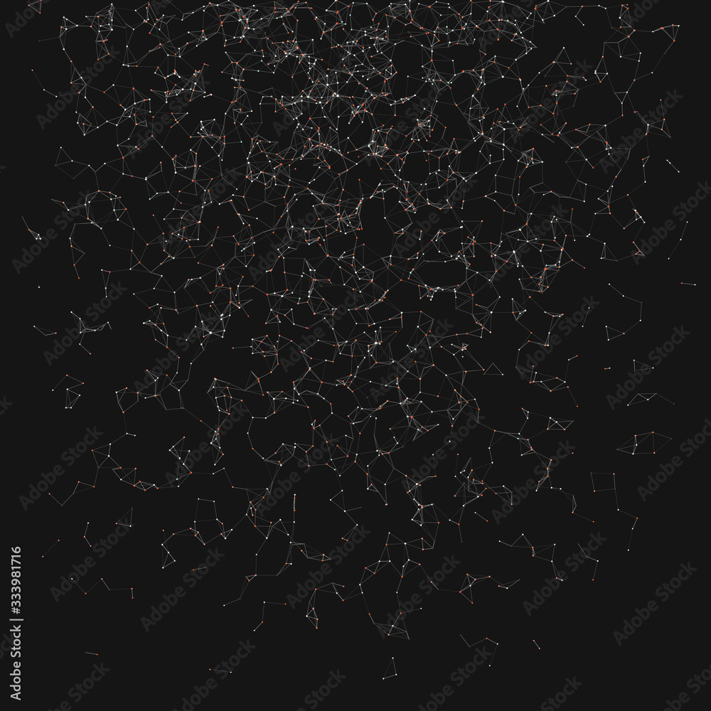 Network Mesh Random Procedural Art background illustration