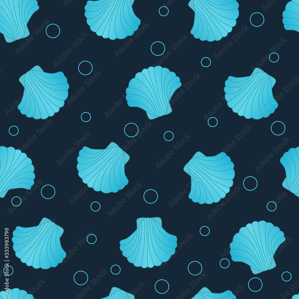 Seamless seashell pattern design. Marine life pattern. Seashell background Seamless seashell pattern design. Marine life pattern. Seashell background