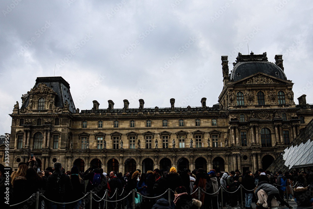Naklejka premium Paris France Louvre