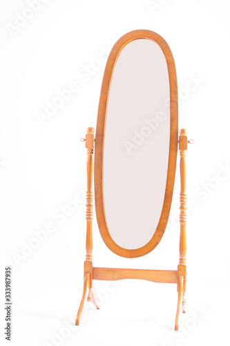 Beautiful mirror isolated on a white background without people