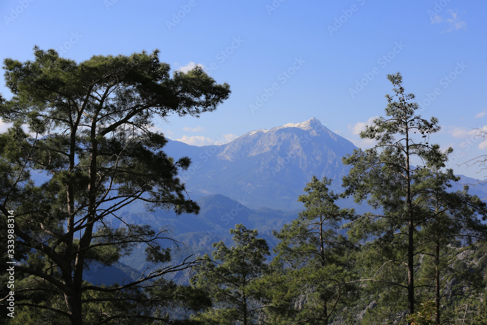 Famous Tahtali Dagi Mountain in Turkey