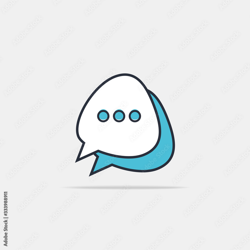 Typing in a chat bubble icon, comment sign symbol Typing in a chat bubble icon, comment sign symbol
