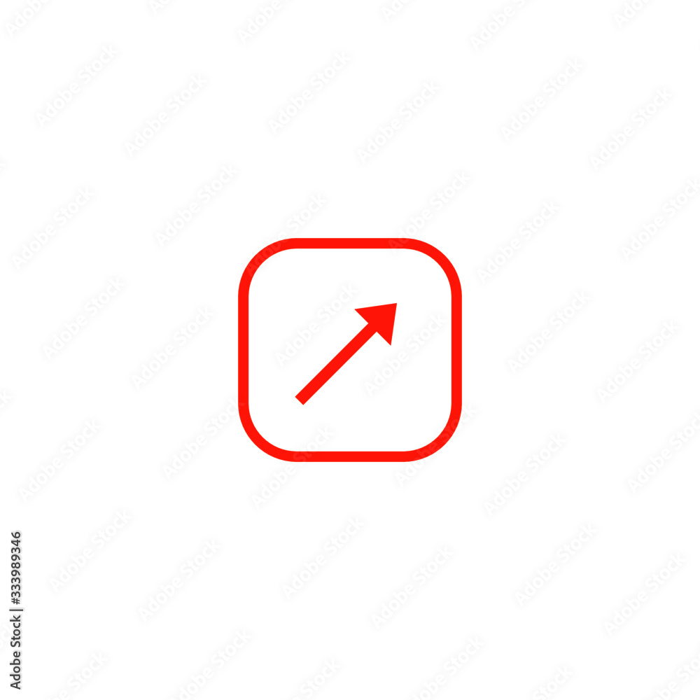 Rounded box with arrow pointing icon design eps 10 Rounded box with arrow pointing icon design eps 10
