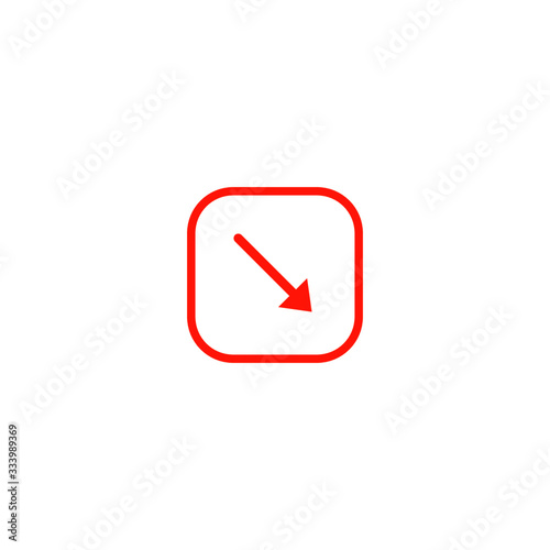 Rounded box with arrow pointing icon design eps 10