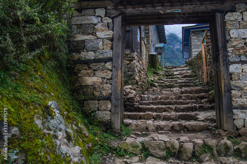 Fototapeta Naklejka Na Ścianę i Meble -  Ancient village in himalaya mountains