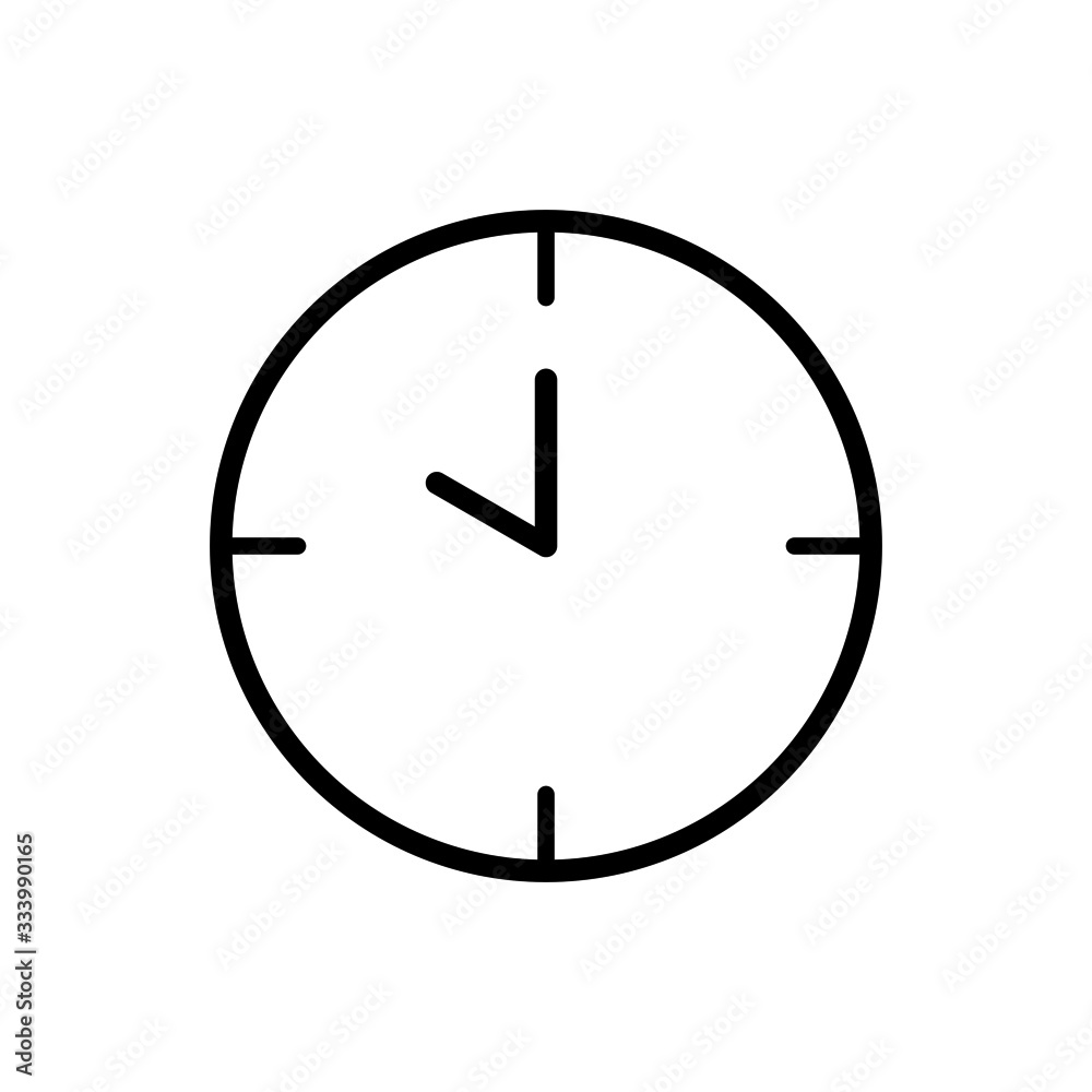 Clock icon design eps 10. Clock pointing to time with 3, 6, 9, and 12 marks present Clock icon design eps 10. Clock pointing to time with 3, 6, 9, and 12 marks present