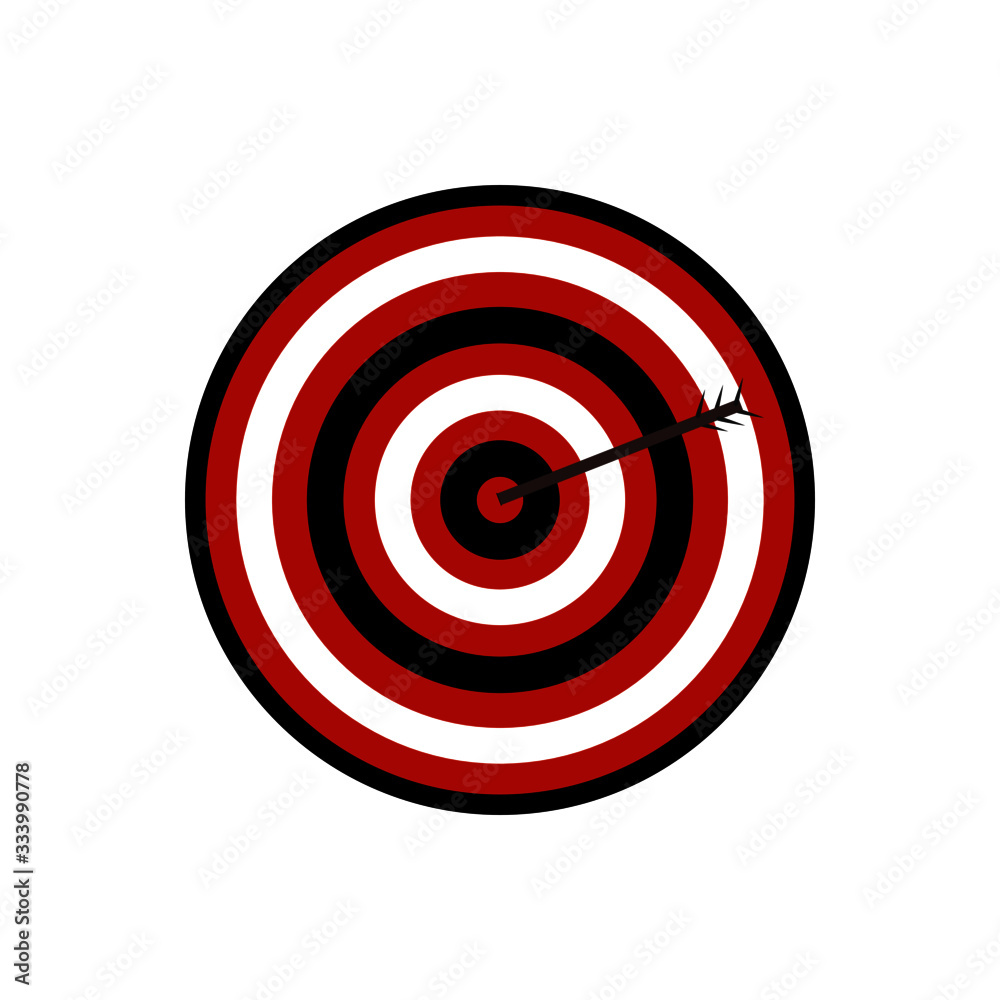 Bullseye Target isolated on white background icon design EPS 10