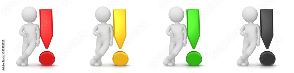 exclamation point exclamation mark 3d red gold green black warning sign thumb up man people exclamation point exclamation mark 3d red gold green black warning sign thumb up man people