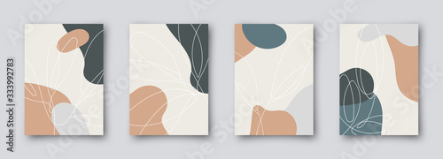Colorful greeting wedding birthday invitation card illustration set. Flower vector memphis design concept collection