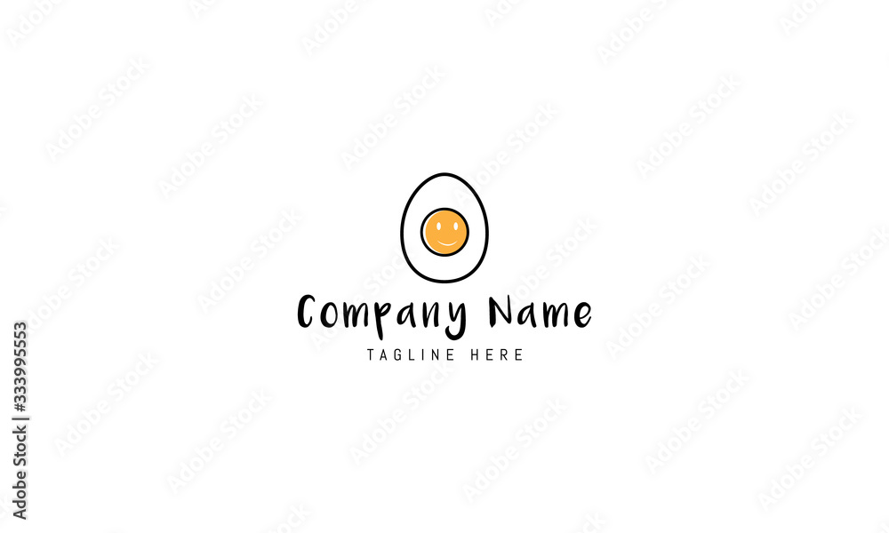 Vector logo on which an abstract image of an egg and yolk. Vector logo on which an abstract image of an egg and yolk.