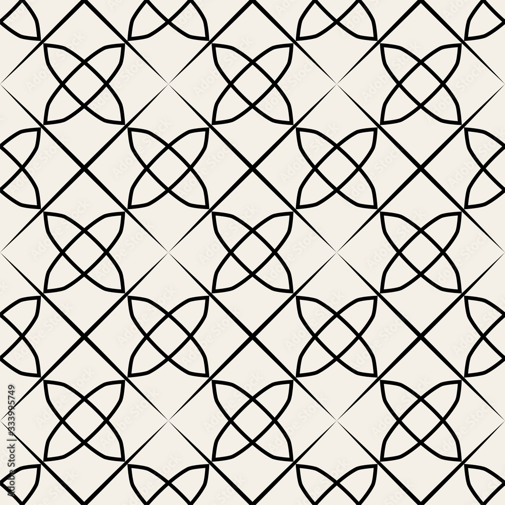 Naklejka premium Geometric Ornamental pattern. Traditional Arabic seamless ornament.
