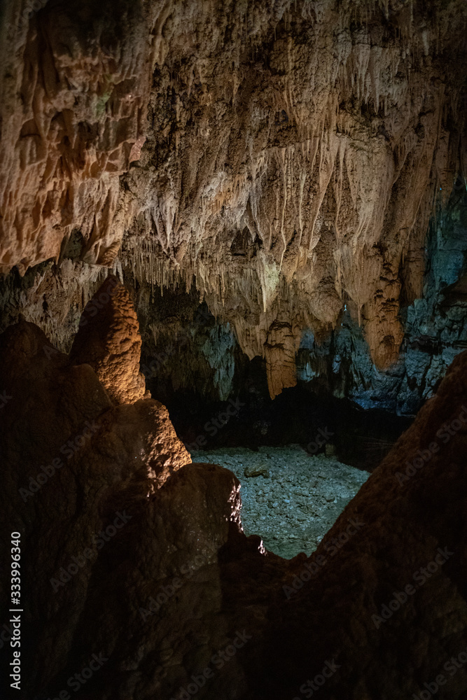 the karst Stiffe caves in the Park Regional Sirente Velino. San Demetrio Ne 'Vestini, Abruzzo, Italy.
