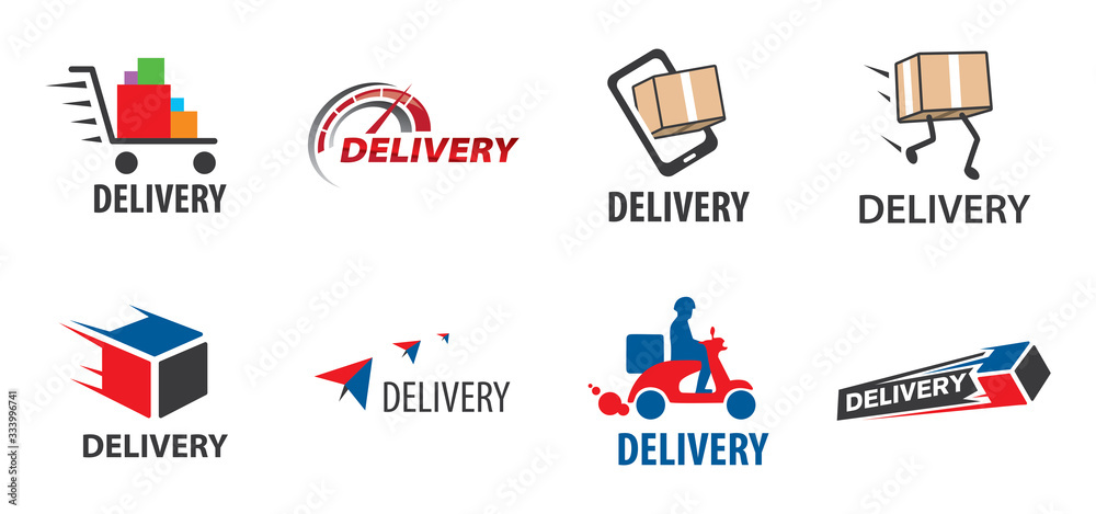 logo for delivery and transportation of parcels logo for delivery and transportation of parcels
