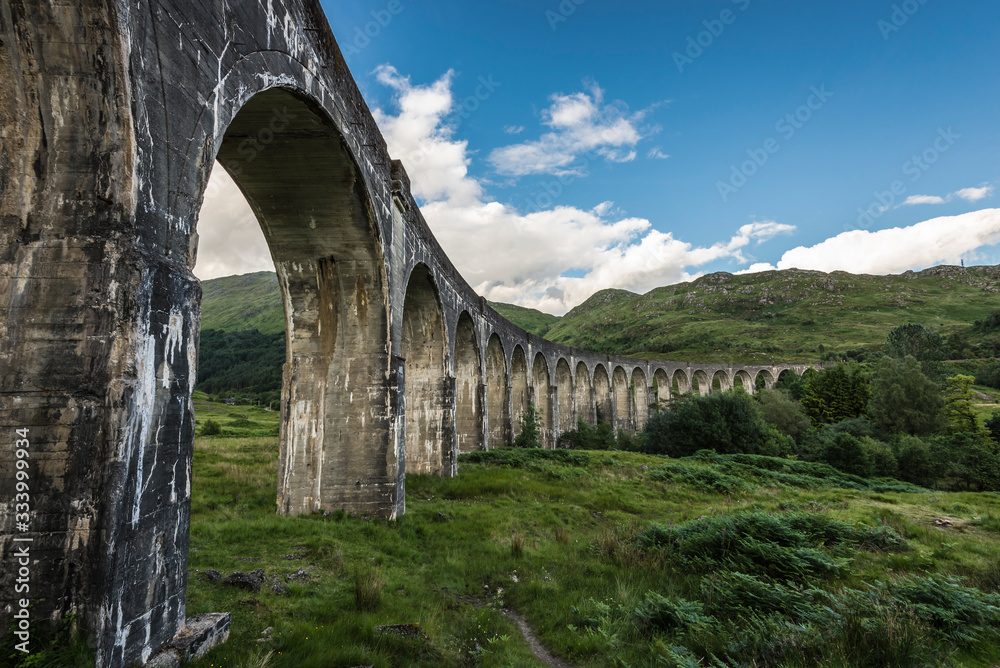 Glenfinnan viaduct in the western highlands.