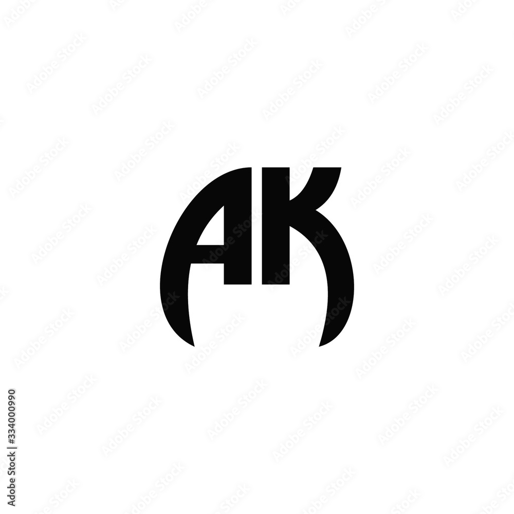 Initial Letter ak logo or ka logo vector design template  - obrazy, fototapety, plakaty 