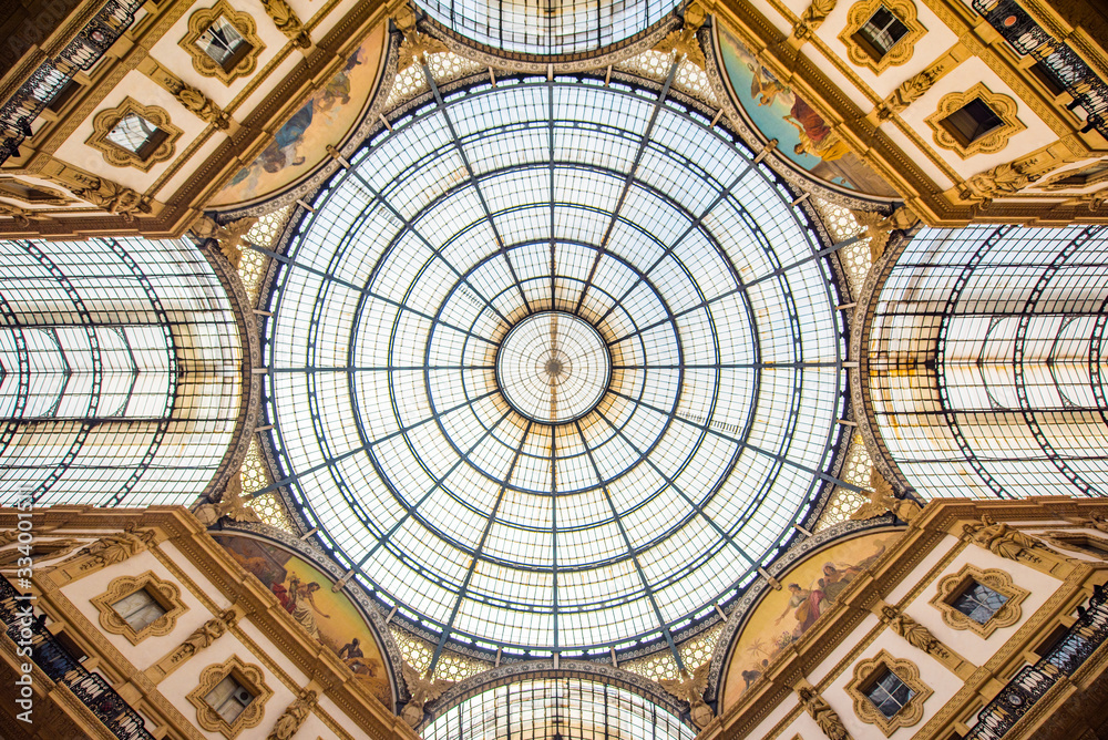 Naklejka premium Galleria Vittorio Emanuele Dome Mediolan