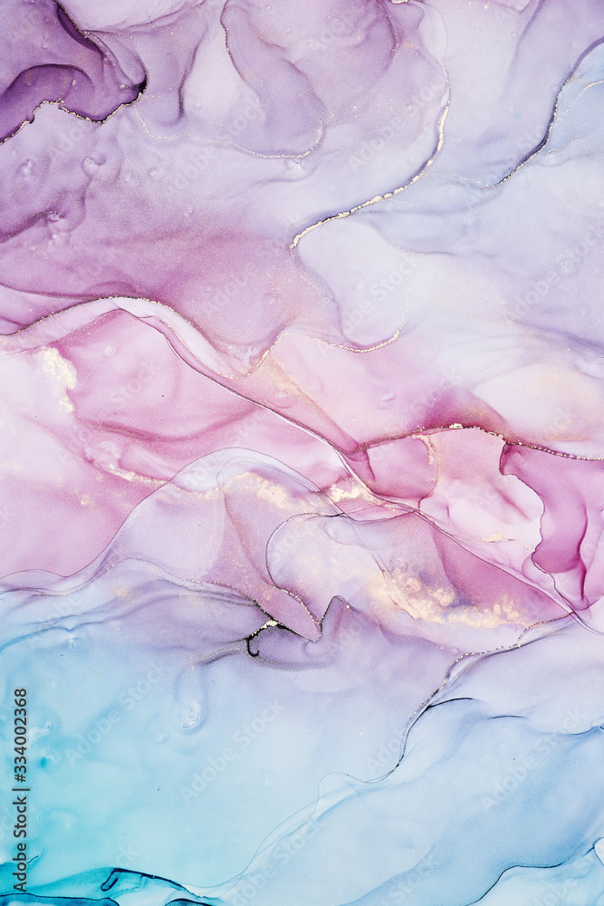 Fototapeta Fluid Art. Kolorowe tło, tapeta. Mieszanie farb akrylowych. Sztuka współczesna. Marmurowa konsystencja Atramenty alkoholowe półprzezroczyste