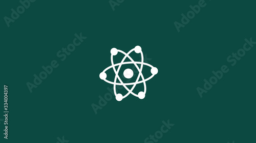 Atom icon on blue dark background,atom icon,science icon