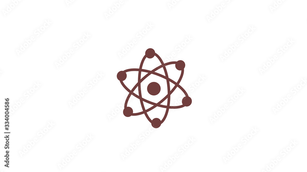 Amazing red dark atom icon on white background,Atom icon Amazing red dark atom icon on white background,Atom icon