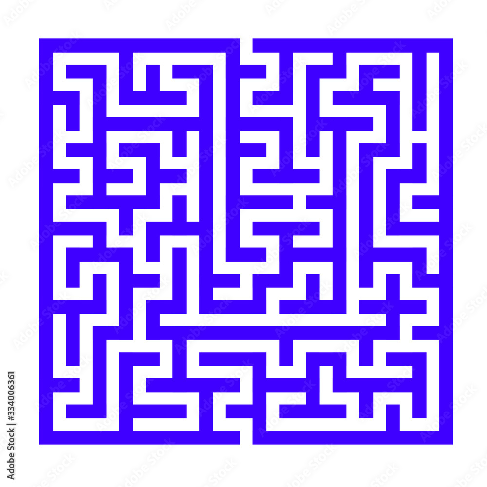 15x15 rectangular maze with purple thick walls and no solution 15x15 rectangular maze with purple thick walls and no solution