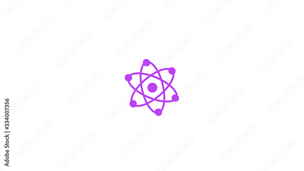 Purple atom icon,atom isolated on white background,new atom Purple atom icon,atom isolated on white background,new atom
