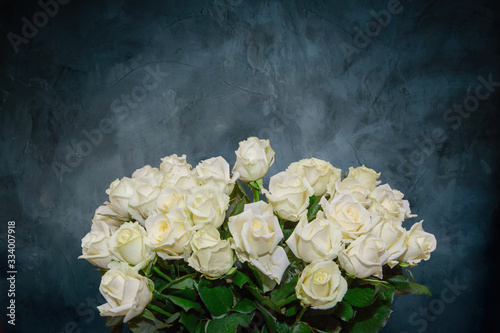 Beautiful Large bouquet of white rose flowers
