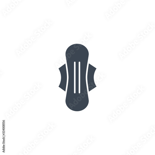 Sanitary Pad related vector glyph icon. Isolated on white background. Vector illustration.