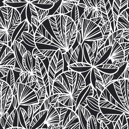 Concept black and white lea...