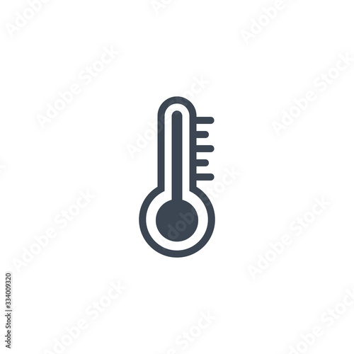 Thermometer related vector glyph icon. Isolated on white background. Vector illustration.