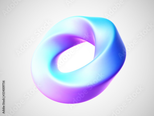 3D torus isolated on white background.
